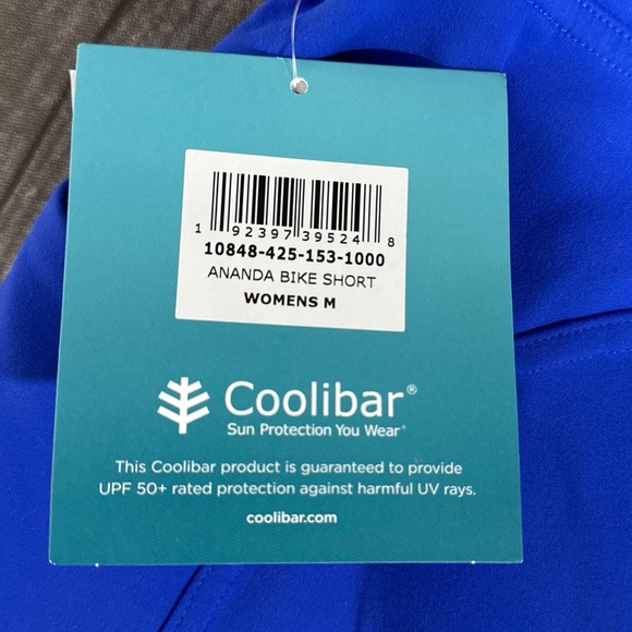 Coolibar Ananda Bike Shorts in Bright Blue NWT [C12] - Picture 8 of 10